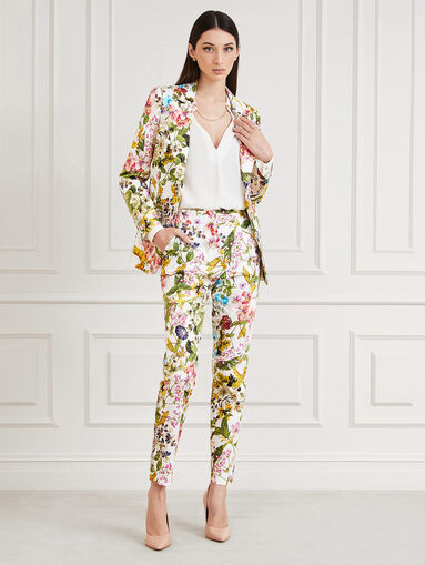 Trousers with floral print - 5