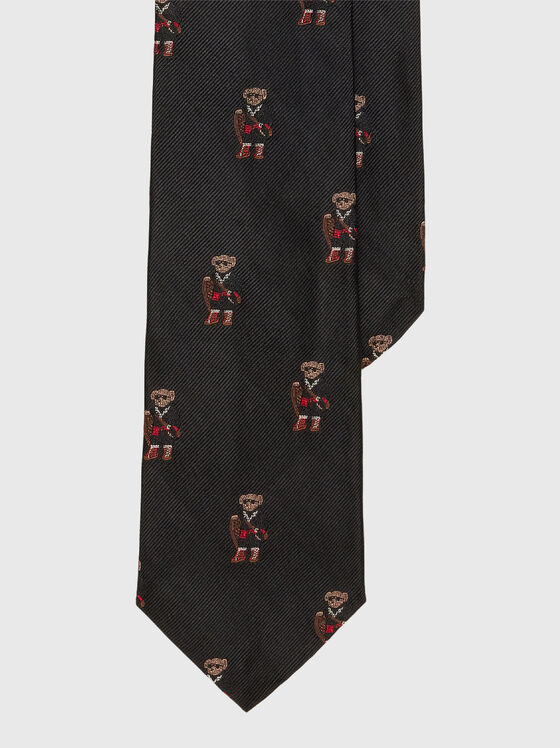 Silk tie with Polo Bear embroidery - 1