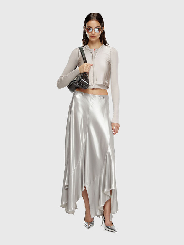 O-NAMIT metallic effect maxi skirt - 3