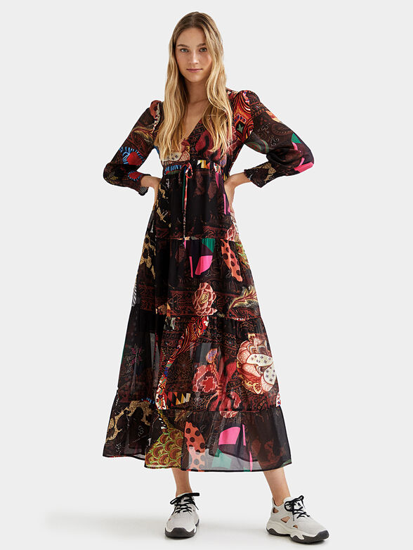 VIENA Dress with floral motifs - 1