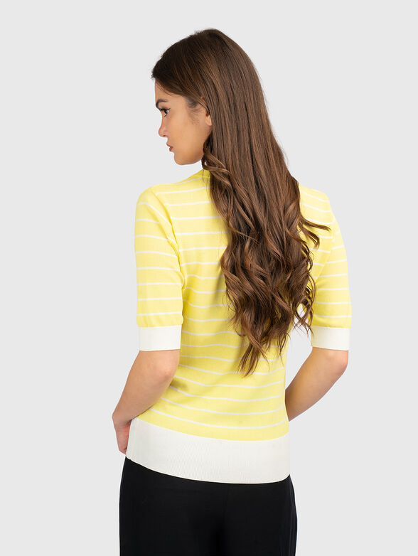Knitted polo shirt with stripes - 3