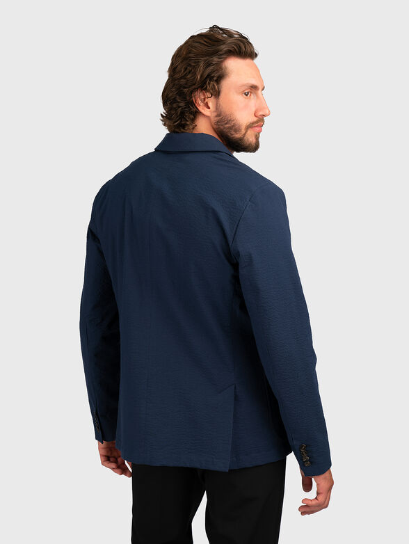 Single-breasted cotton blazer - 2