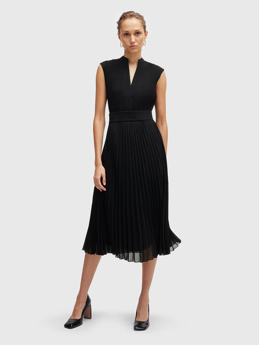 Black midi dress