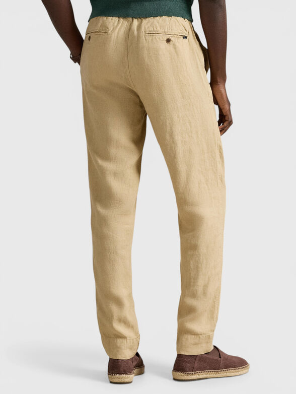 Linen pants with elastic waist - 2