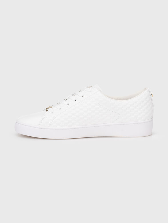 White leather sports shoes - 4