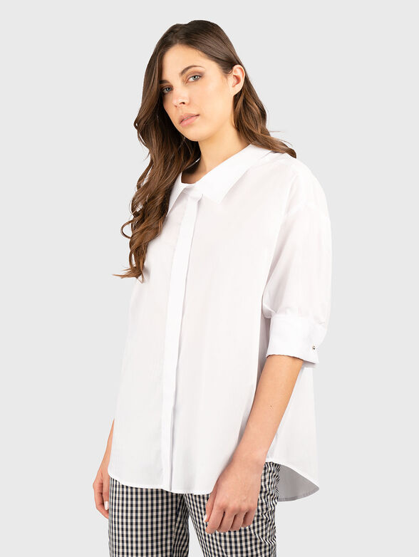 Cotton poplin shirt - 1