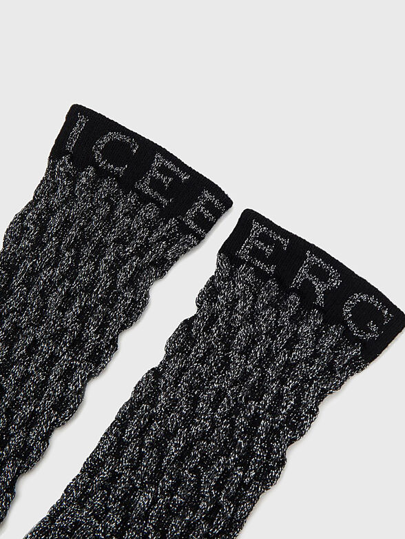 Black socks with texture - 2