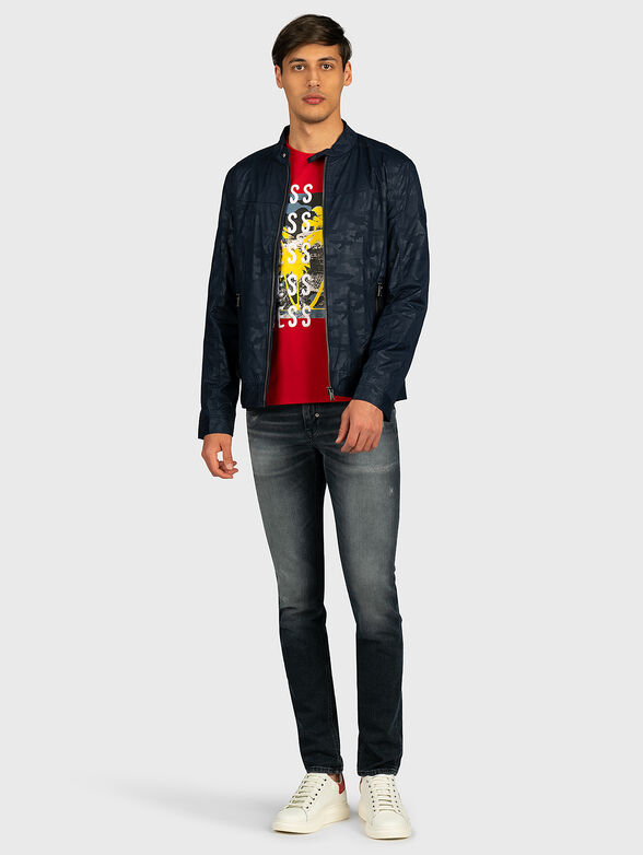 Biker jacket with camouflage print - 6