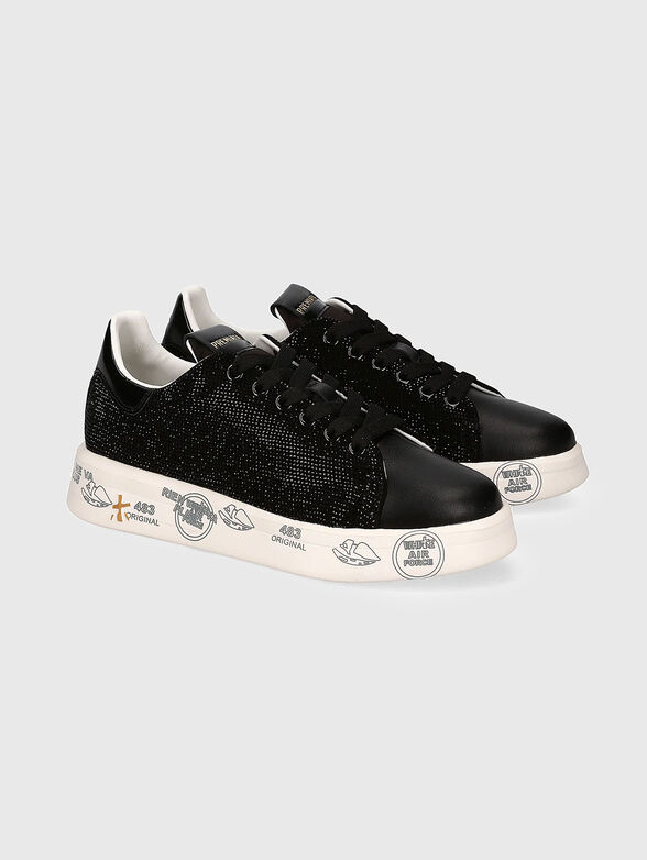 BELLE leather shoes with accent sole - 2