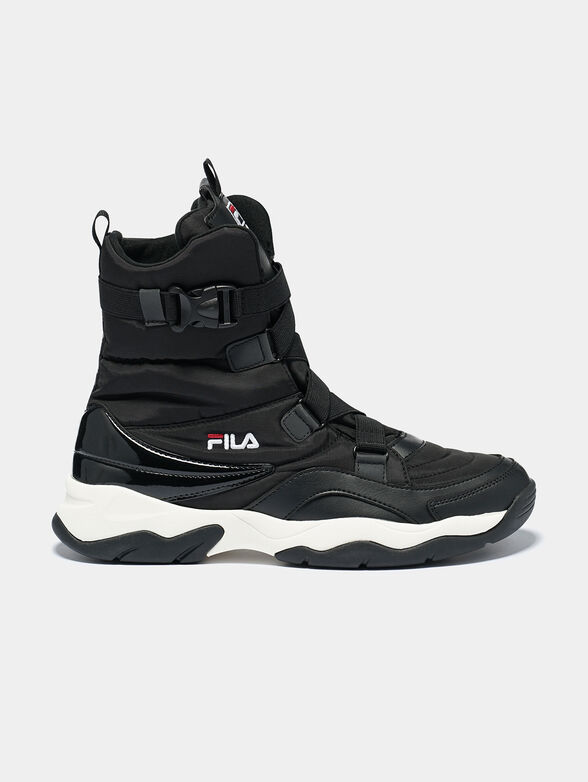 RAY NEVE Black boots with patent look detail - 1