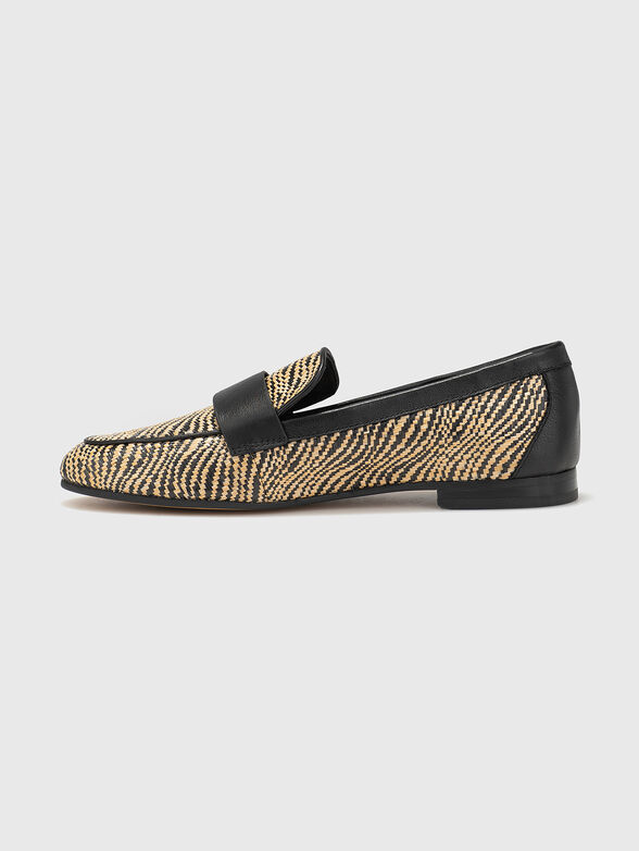 EMEL 05 raffia and genuine leather loafers - 4
