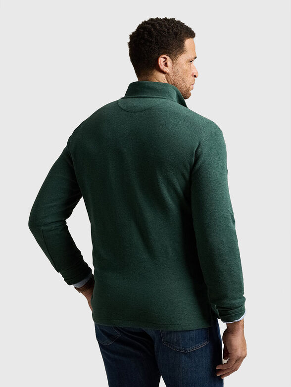 Green sweater with logo detail - 3