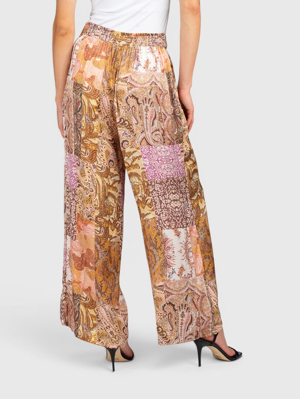 Satin pants with paisley print - 2