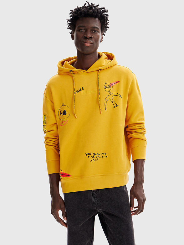 Hooded cotton sweatshirt  - 1