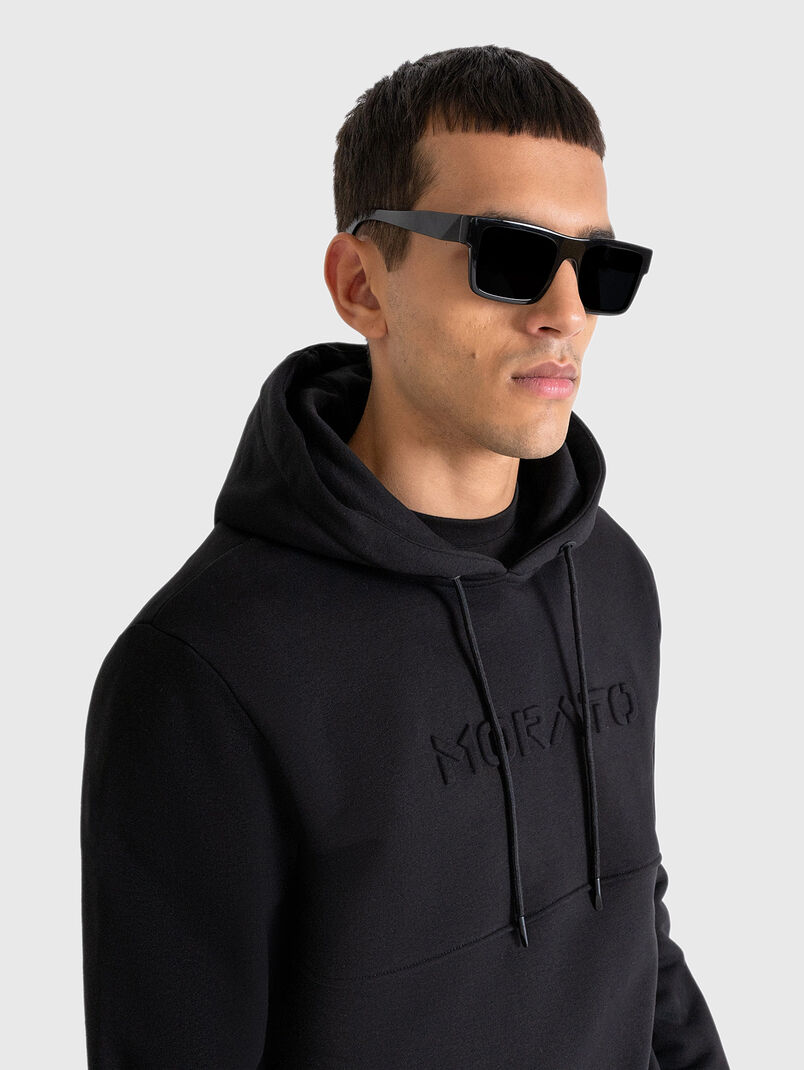 Sweatshirt with embossed logo accent - 3