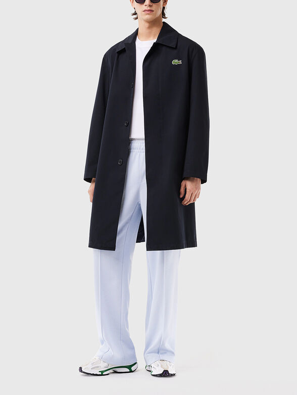 Dark blue trench with logo detail - 2