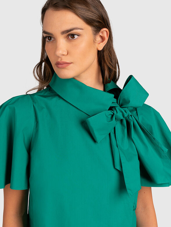 Organic cotton shirt with bow - 4