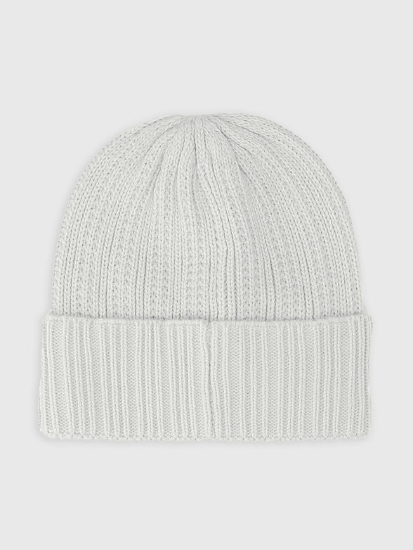 Black knitted hat with rhinestones  - 2