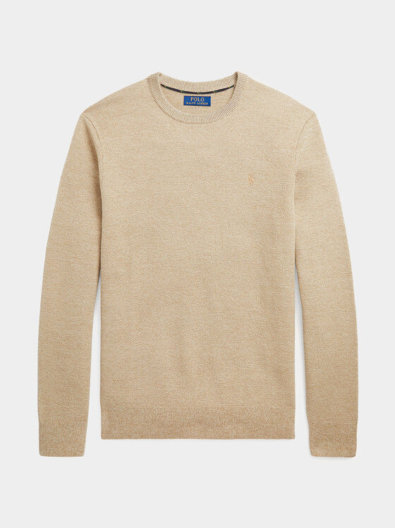 Beige wool sweater - 1