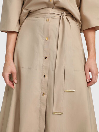 High waisted maxi skirt with buttons - 3