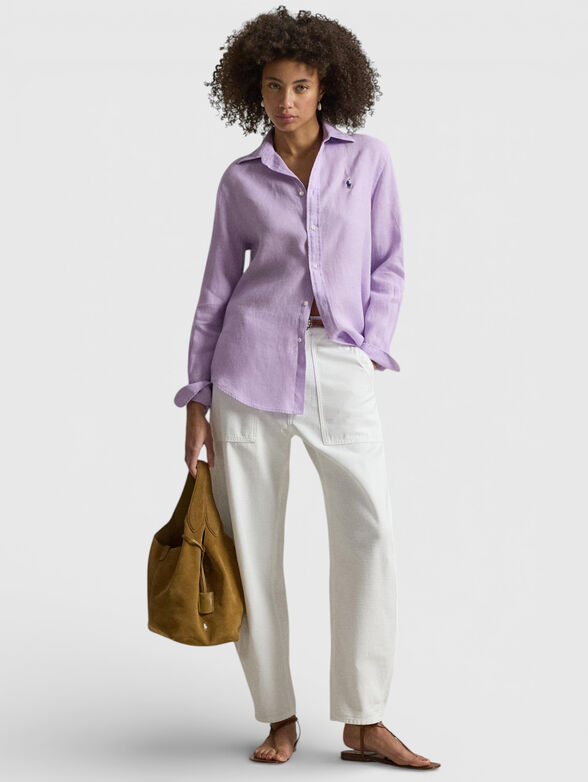 Purple linen shirt  - 2