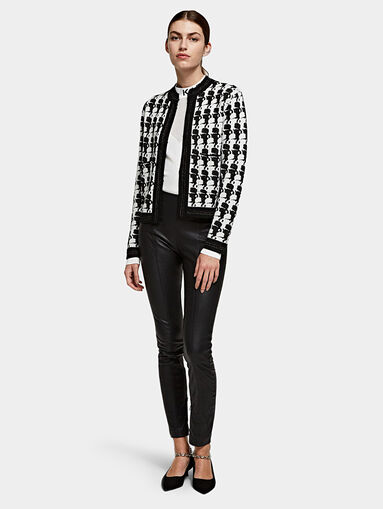 Jacquard cardigan with monogram print - 5