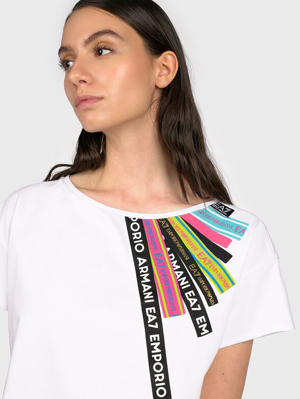 Shortened T-shirt with logo accents - 2