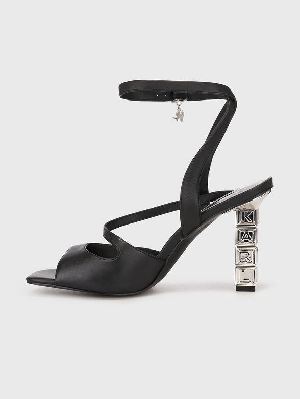KOLUMN leather heeled sandals - 4