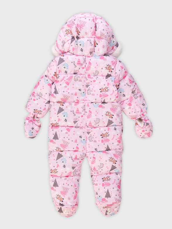 Jumpsuit with fluffy hood - 2