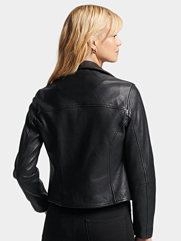 Leather jacket with zips - 3