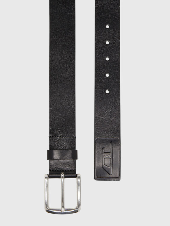 Leather belt with an engraved logo - 2