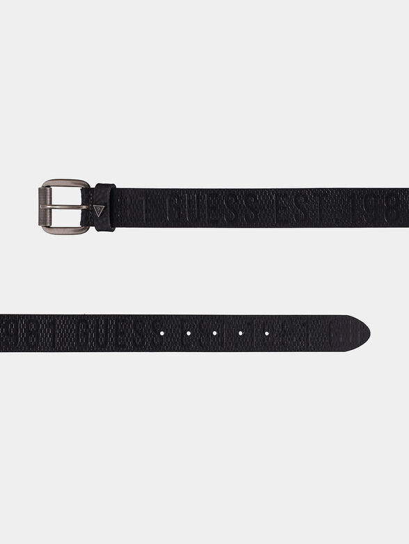 Leather belt in blqck color - 2