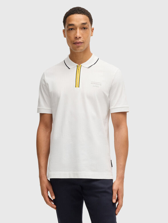 Polo shirt with short sleeves and logo - 1