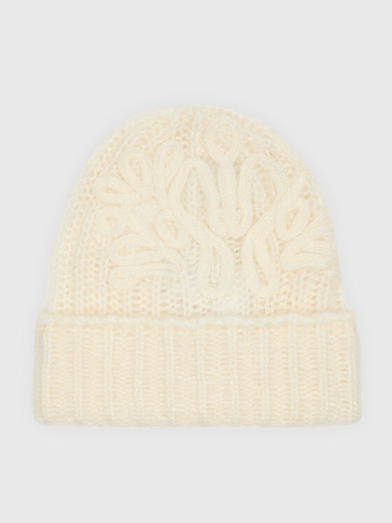 Knitted hat with embroidery - 1