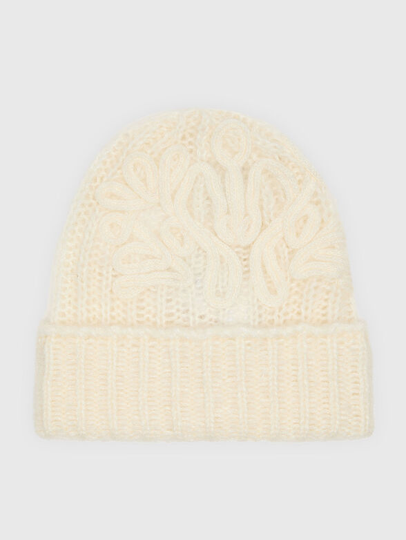 Knitted hat with embroidery - 1
