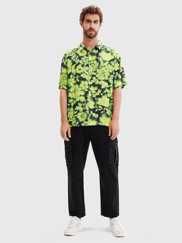 BERTO shirt with short sleeve and floral motifs - 1