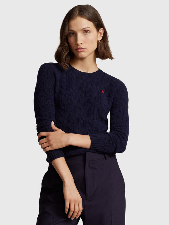 JULIANNA dark blue wool blend sweater - 1