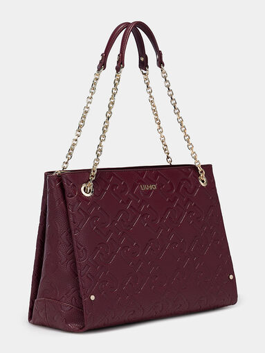 Boston bag with embossed logo print - 3