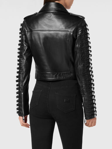CRYSTAL SKULL leather jacket - 3