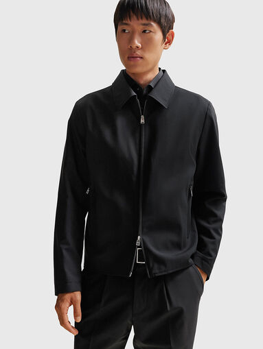 Black wool blend jacket  - 4
