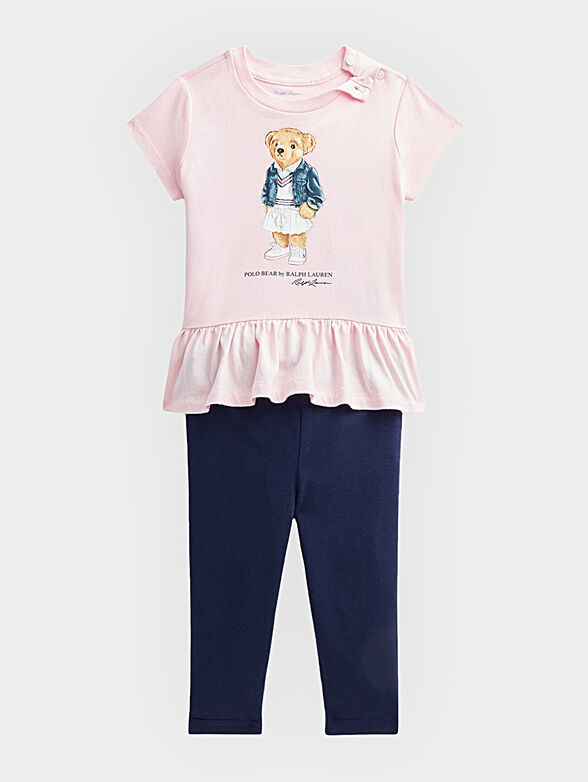 Set of  T-shirt  with Polo Bear logo and leggings - 1