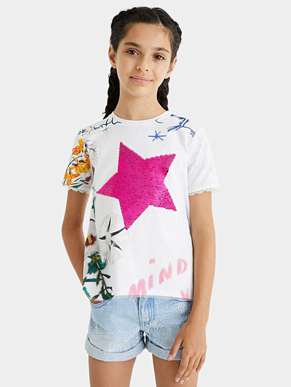 AMPARO t-shirt with reversible sequins - 1
