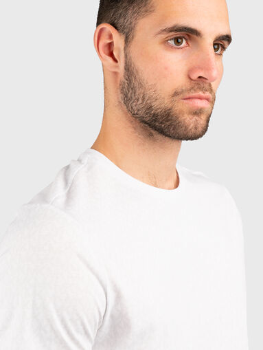 Monogram logo effecr T-shirt  - 5