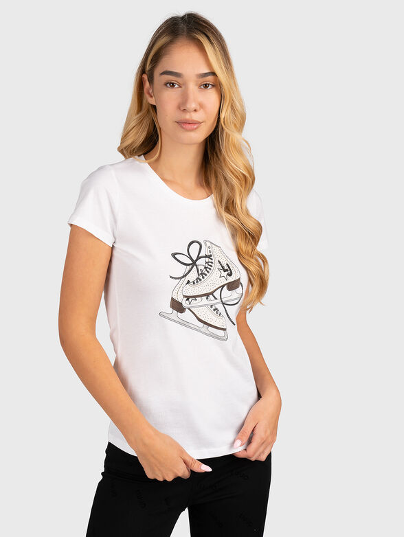 White T-shirt with print - 1