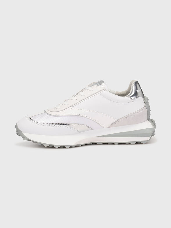 ZONE black sports shoes with logo accents - 4