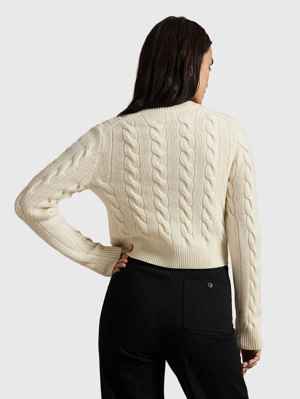 Cable wool and cashmere cardigan - 3