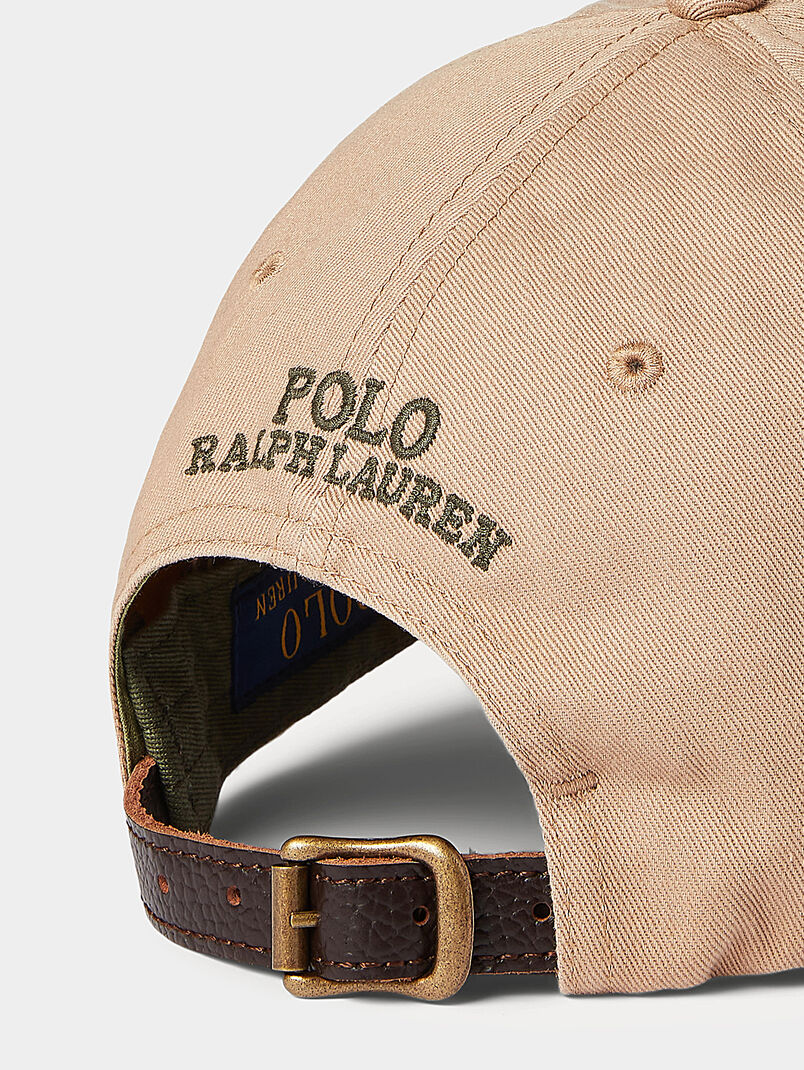 Hat with Polo Bear embroidery and leather element - 3