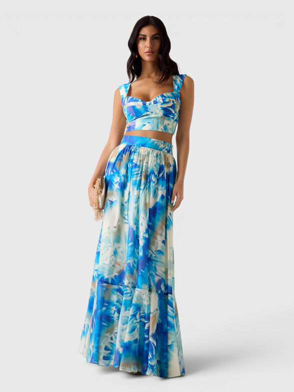 Cropped top with floral print - 2