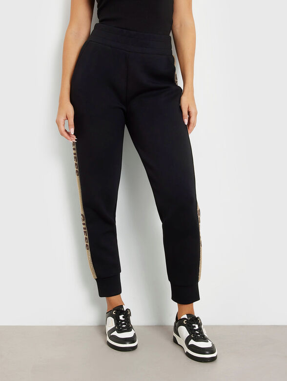 Sports pants with studs stripes - 1