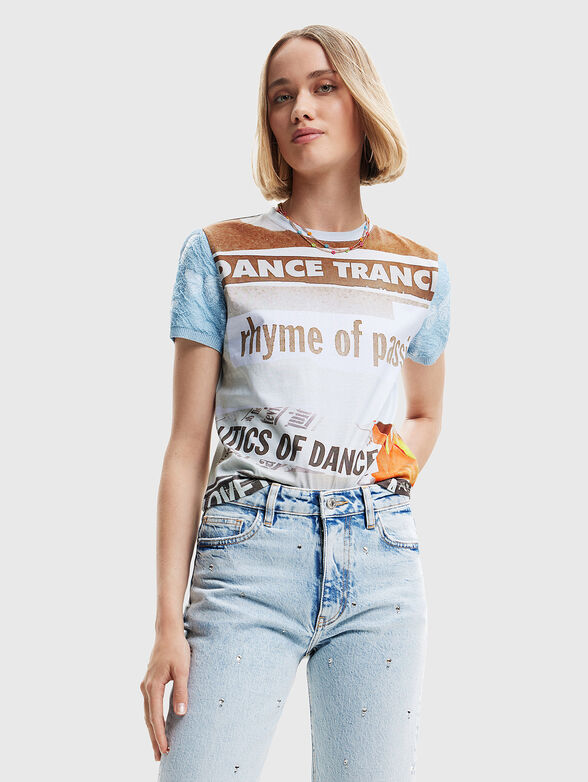 LYON T-shirt with multicolour print - 1